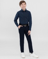 Брюки зауженные синие Button Blue, школьная форма для мальчиков  фото, kupilegko.ru